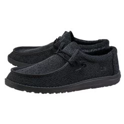 Hey Dude Total Black Wally Sox Men's Casual Shoes 40019-OXJ -Vogue Shoes 40019 0xj 2