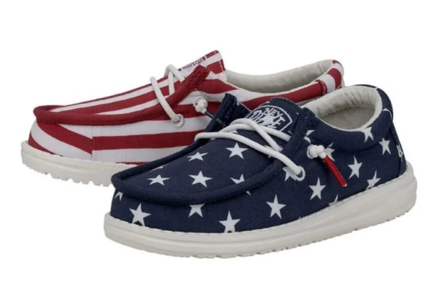 Hey Dude American Flag Wally Youth Patriotic Casual Shoes 40046-9CW 5 Hey Dude American Flag Wally Youth Patriotic Casual Shoes 40046-9CW - Image 3
