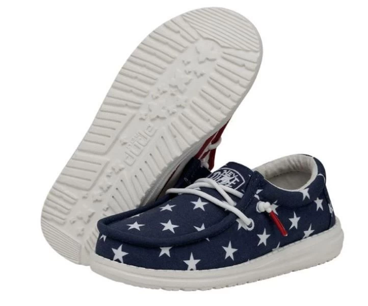 Hey Dude American Flag Wally Youth Patriotic Casual Shoes 40046-9CW 3 Hey Dude American Flag Wally Youth Patriotic Casual Shoes 40046-9CW