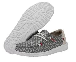 Hey Dude Embroidery Dark Grey Wendy Boho Womens Casual Shoes 40054-1GS