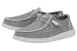 Hey Dude White Melange Wendy Boho Stitch Womens Casual Shoes 40057-1JD -Vogue Shoes 40057 1jd 1