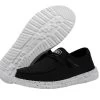 Hey Dude Black Wendy Slub Canvas Womens Casual Shoes 40063-001 -Vogue Shoes 40063 001