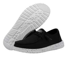Hey Dude Black Wendy Slub Canvas Womens Casual Shoes 40063-001