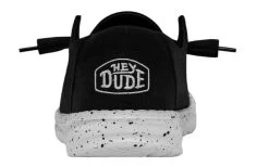 Hey Dude Black Wendy Slub Canvas Womens Casual Shoes 40063-001 -Vogue Shoes 40063 001 3