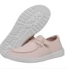 Hey Dude Pink Wendy Slub Canvas Womens Casual Shoes 40063-680 -Vogue Shoes 40063 680