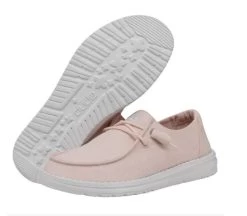 Hey Dude Pink Wendy Slub Canvas Womens Casual Shoes 40063-680