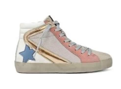 Shushop Mauve/White Roxanne Kids Sneakers 401-531 -Vogue Shoes 401 531 1 resized