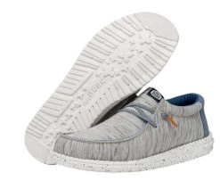 Hey Dude Light Grey Wally Jersey Men's Casual Shoes 40169-007
