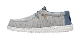 Hey Dude Light Grey Wally Jersey Men's Casual Shoes 40169-007 -Vogue Shoes 40169 007 3 resized