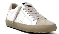 Mia White Sneakers In Youth Sizes 402-100 -Vogue Shoes 402 100 2 resized