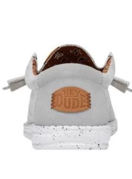 Hey Dude Light Grey Wally Washed Canvas Men's Casual Shoes 40296-007 5 Hey Dude Light Grey Wally Washed Canvas Men's Casual Shoes 40296-007 - Image 3