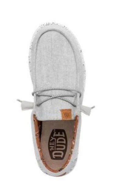Hey Dude Light Grey Wally Washed Canvas Men's Casual Shoes 40296-007 4 Hey Dude Light Grey Wally Washed Canvas Men's Casual Shoes 40296-007 - Image 2