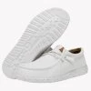 Hey Dude White Wally Washed Canvas Men's Casual Shoes 40296-100 -Vogue Shoes 40296 100 3 resized
