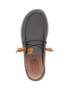 Hey Dude Charcoal Wendy Washed Canvas Women's Casual Shoes 40297-025 -Vogue Shoes 40297 025 5 resized