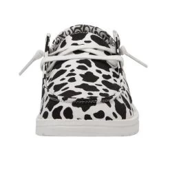 Hey Dude Cow Print Wendy Milky Way Women's Casual Shoes 40387-100 -Vogue Shoes 40387 100 3