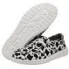 Hey Dude Cow Print Wendy Milky Way Women's Casual Shoes 40387-100 -Vogue Shoes 40387 100 4