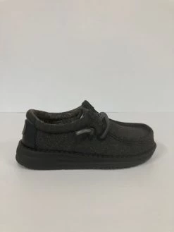 Hey Dude Basic Black Wally Toddler Casual Shoes 40655-001