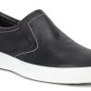Ecco Soft 7 Slip On Black Leather Mens Comfort 430034-02001 -Vogue Shoes 430034 02001