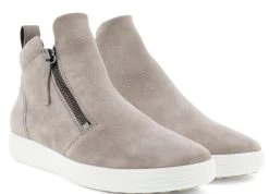Ecco Warm Grey Soft 7 Womens Zip Bootie 470313-02375 -Vogue Shoes 470313 02375 6 resized