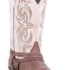 Dan Post Myra Sand With White Top Leather Womens Western Boots 51091 -Vogue Shoes 51091