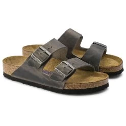 Birkenstock Iron Arizona Soft Footbed Oiled Leather Mens Comfort Shoes 0552801 12 Birkenstock Iron Arizona Soft Footbed Oiled Leather Mens Comfort Shoes 0552801 -Vogue Shoes 552801 pair 1