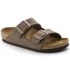 Birkenstock Arizona Slide Mocha Leather Kids Sandals 55289-3 -Vogue Shoes 55289 3