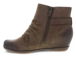 Dansko Mushroom Burnished Nubuck Lia Womens Short Boots 6908-871200 -Vogue Shoes 6908 871200 1