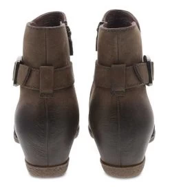 Dansko Mushroom Burnished Nubuck Lia Womens Short Boots 6908-871200 -Vogue Shoes 6908 871200 4