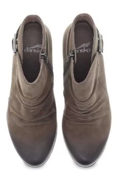 Dansko Mushroom Burnished Nubuck Lia Womens Short Boots 6908-871200 -Vogue Shoes 6908 871200 5