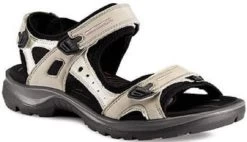 69563-54695 Yucatan Ice White/Black Performance Ecco Womens Sandals