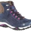 Oboz Huckleberr Sapphire Mid Waterproof Womens Hiking Shoes 70602-HUCKLEBER -Vogue Shoes 70602 huckleber 3 resized