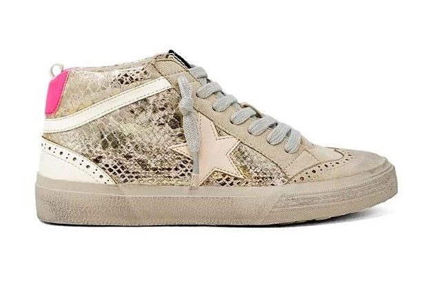 ShuShop Paulina Gold Snake Toddler Sneakers 710-718 3 ShuShop Paulina Gold Snake Toddler Sneakers 710-718