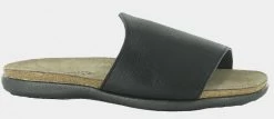 Naot Soft Black Leather Skylar Womens Slip On Sandals