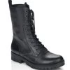 Remonte Rieker Black Women's Combat Boots 78544-00 -Vogue Shoes 78544 00 1 resized flp