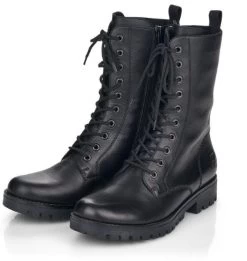 Remonte Rieker Black Women's Combat Boots 78544-00 -Vogue Shoes 78544 00 7 resized