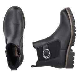 Rieker Black Women's Chelsea Style Ankle Boots 78577-00 -Vogue Shoes 78577 00 10 resized