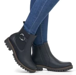 Rieker Black Women's Chelsea Style Ankle Boots 78577-00 -Vogue Shoes 78577 00 11 resized