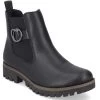 Rieker Black Women's Chelsea Style Ankle Boots 78577-00 -Vogue Shoes 78577 00 resized flp