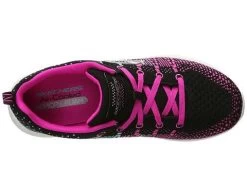 Skechers Burst Run Lace Black Multi Fabric Kids Running 81908L-BBLP -Vogue Shoes 81908l bblp 2
