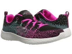 Skechers Burst Run Lace Black Multi Fabric Kids Running 81908L-BBLP