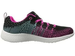 Skechers Burst Run Lace Black Multi Fabric Kids Running 81908L-BBLP -Vogue Shoes 81908l bblp 4