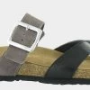 Naot Soft Black Leather And Taupe Gray Suede Fresno Womens Sandals 8250-NSV 2 Naot Soft Black Leather And Taupe Gray Suede Fresno Womens Sandals 8250-NSV -Vogue Shoes 8250 nsv 1 resized