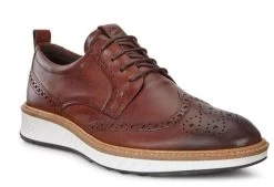 Ecco Cognac St.1 Hybrid Men's Brogue Shoes 836424-01053 -Vogue Shoes 836424 01053 2 resized