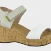 Naot Soft White And Soft Ivory Leather Summer Women's Wedge Sandals 87005-WGX -Vogue Shoes 87005 wgx resized