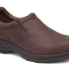 Dansko Brown Distress Wynn Men's Slip-On Shoes 8701-787800 -Vogue Shoes 8701 787800 1 resized