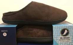 Isotoner Men's Dark Chocolate Slip-On Comfort Slipper A9F207 -Vogue Shoes a9f207dco 2