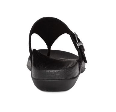 Aetrex Black Rita Adjustable Thong Womens Sandals AE800 5 Aetrex Black Rita Adjustable Thong Womens Sandals AE800 - Image 3