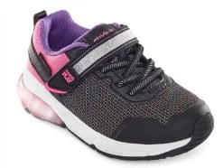 Stride Rite Pink And Black Made 2 Play Radiant Bounce Little Kids Light Up Sneakers BG005109