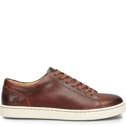 Born Dark Tan Bourbon Allegheny II Mens Leather Lace Up Sneakers BM0010825 -Vogue Shoes bm0010825 3 resized