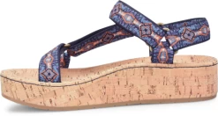 Born Navy Sirena Women's Cork Wrapped Wedge Platfrom Sandals BR0035474 -Vogue Shoes br0035474 500xauto instep